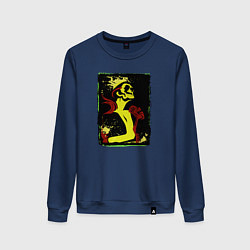 Свитшот хлопковый женский Мисфитс, цвет: тёмно-синий