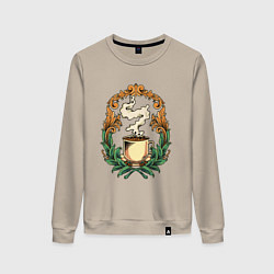 Свитшот хлопковый женский Королевский латте, цвет: миндальный