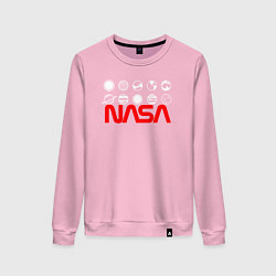 Свитшот хлопковый женский Nasa кометы, цвет: светло-розовый