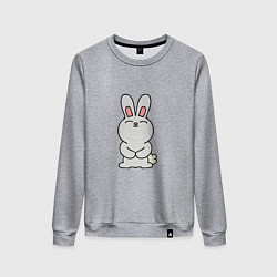 Свитшот хлопковый женский Cute Rabbit, цвет: меланж