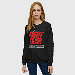 Свитшот хлопковый женский Fight club boxing, цвет: черный — фото 2