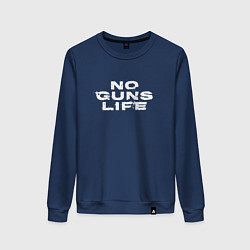 Свитшот хлопковый женский No Guns Life лого, цвет: тёмно-синий