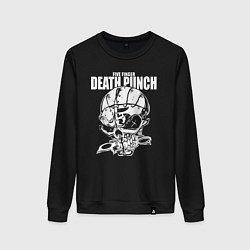 Свитшот хлопковый женский FFDP skull, цвет: черный