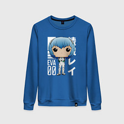 Свитшот хлопковый женский Funko pop Rei, цвет: синий