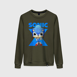 Свитшот хлопковый женский Funko pop Sonic, цвет: хаки
