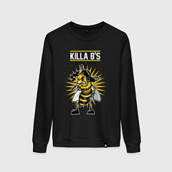 Свитшот хлопковый женский Wu - Killa BS, цвет: черный