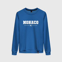 Свитшот хлопковый женский Monaco football club классика, цвет: синий