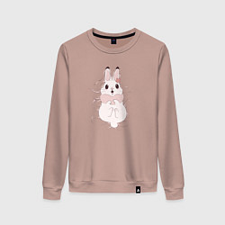 Женский свитшот Cute white rabbit