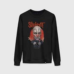 Свитшот хлопковый женский Slipknot art, цвет: черный
