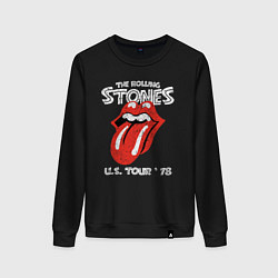 Свитшот хлопковый женский The Rolling Stones 78, цвет: черный