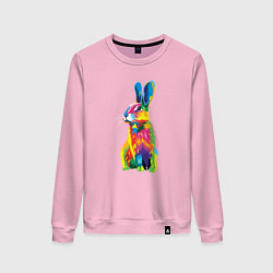 Женский свитшот Кролик в стиле поп-арт