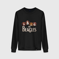 Свитшот хлопковый женский The Beagles, цвет: черный