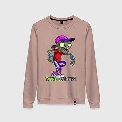 Свитшот хлопковый женский Zombie on sport, цвет: пыльно-розовый