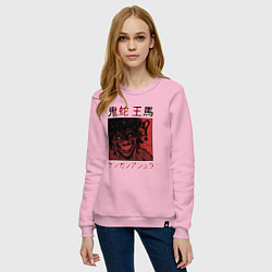 Свитшот хлопковый женский Ома Токита Кэнган Асура, цвет: светло-розовый — фото 2
