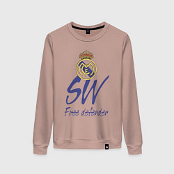 Свитшот хлопковый женский Real Madrid - Spain - sweeper, цвет: пыльно-розовый
