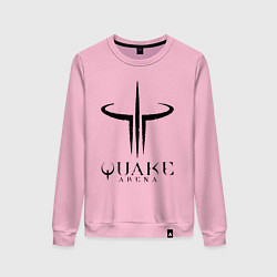 Свитшот хлопковый женский Quake III arena, цвет: светло-розовый