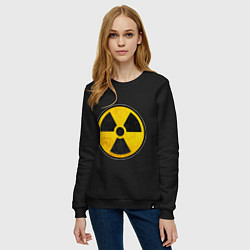 Свитшот хлопковый женский Atomic Nuclear, цвет: черный — фото 2