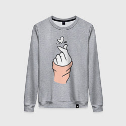 Свитшот хлопковый женский Hand click, цвет: меланж