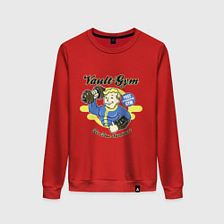 Свитшот хлопковый женский Vault GYM - for true survivors, цвет: красный