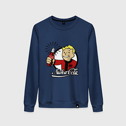 Свитшот хлопковый женский Vault boy - nuka cola, цвет: тёмно-синий
