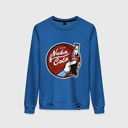 Свитшот хлопковый женский Nuka cola sticker, цвет: синий