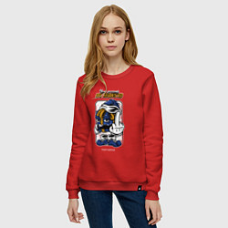 Свитшот хлопковый женский Your presents are requested, цвет: красный — фото 2
