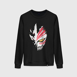 Свитшот хлопковый женский Полупустой Ичиго, цвет: черный