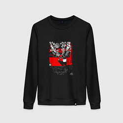 Свитшот хлопковый женский Twenty one pilots ghosts, цвет: черный