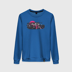 Свитшот хлопковый женский JDM Girl, цвет: синий