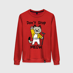 Свитшот хлопковый женский Freddy MEOWcury, цвет: красный