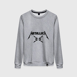 Свитшот хлопковый женский Metallica, цвет: меланж