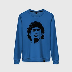 Свитшот хлопковый женский Face Maradona, цвет: синий