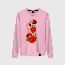Женский свитшот Прекрасная Лаура - букет из роз