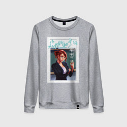 Свитшот хлопковый женский Нико Хирата, цвет: меланж