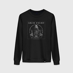 Свитшот хлопковый женский Arch enemy deceiver, цвет: черный
