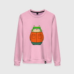Свитшот хлопковый женский Totoro Kyle, цвет: светло-розовый