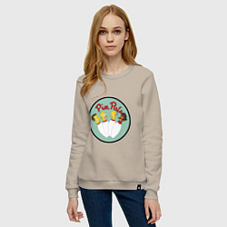 Свитшот хлопковый женский Simpsons bowling, цвет: миндальный — фото 2