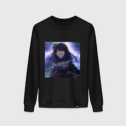 Свитшот хлопковый женский Raiden love, цвет: черный