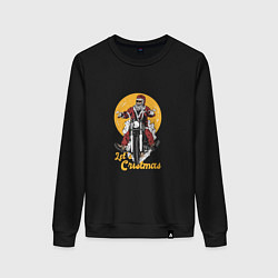 Свитшот хлопковый женский Lets cristmas, цвет: черный