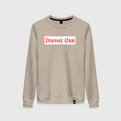 Свитшот хлопковый женский Divine Orb дроп в Path of Exile, цвет: миндальный