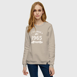 Свитшот хлопковый женский Винтаж 1965 ограниченный выпуск, цвет: миндальный — фото 2