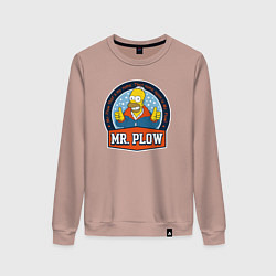Свитшот хлопковый женский Mr Plow, цвет: пыльно-розовый