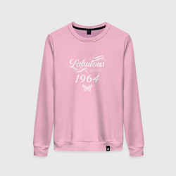 Свитшот хлопковый женский Fabulous since 1964, цвет: светло-розовый