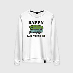 Свитшот хлопковый женский Camper, цвет: белый