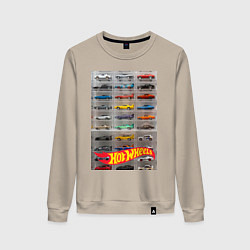 Свитшот хлопковый женский Hot Wheels - collection, цвет: миндальный