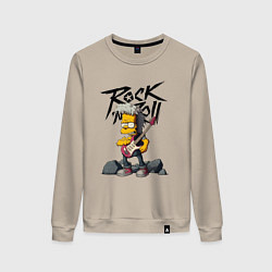 Свитшот хлопковый женский Simpsons Rock, цвет: миндальный