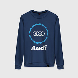 Свитшот хлопковый женский Audi в стиле Top Gear, цвет: тёмно-синий