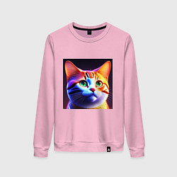 Женский свитшот Милый котик с большими глазами