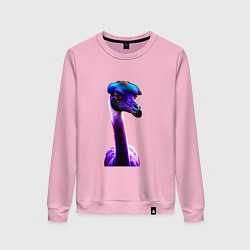 Свитшот хлопковый женский Ostrich, цвет: светло-розовый