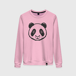 Свитшот хлопковый женский Панда аниме, цвет: светло-розовый